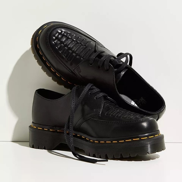 DR. MARTENS 1461 Bex Woven Oxfords Creepers - Picture 1 of 11